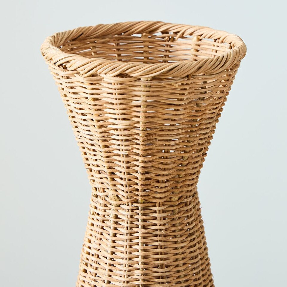 Woven Wicker Floor Vases West Elm UK